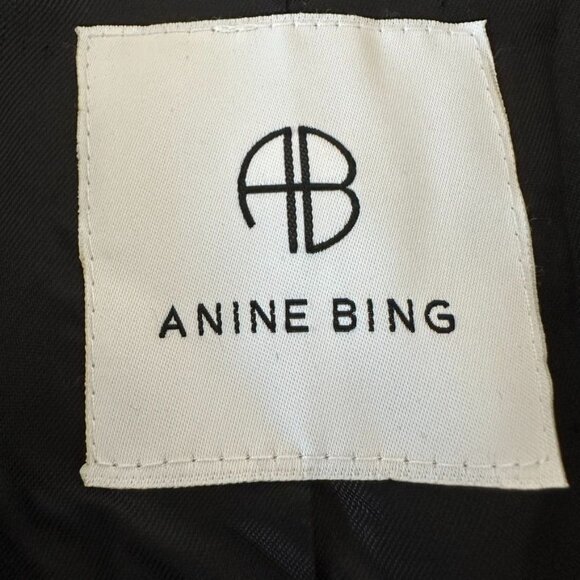 ANINE BING Oakley Cream Tartan Plaid Oversized Jacket / Coat Size L NWOT - Picture 11 of 15